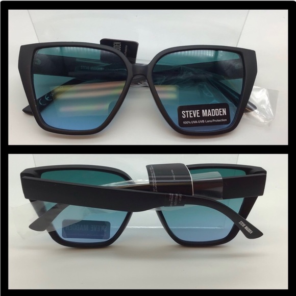 Steve Madden Square Frame Sunglasses, Black - Picture 2 of 6